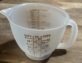 Vintage Tupperware Mix N Store 4 Cup Measuring Cup Batter Bowl NO LID 12... - $15.00