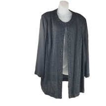 Vintage 90s Stenay 100% Silk Blazer Jacket  Womens 2X Embellished Black Beaded - £41.27 GBP