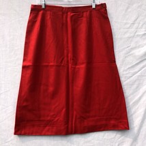 Pendleton Size 16 Red Pencil Skirt 100% Wool Vintage Side Zipper - £23.72 GBP