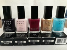 AVON TRUE COLOR NAIL 5pc LOT (4 - PRO+ NAIL ENAMEL &amp; 1 - Cuticle Conditi... - $43.55