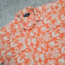 Polo Ralph Lauren Shirt Mens XL Orange Floral Button Short Sleeve Hawaiian Beach - $28.66