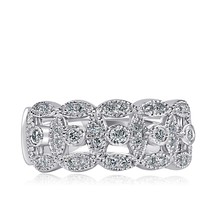 0.40 Karat Milgrain Rand Diamant Hochzeitstag Band 14k Weiss Gold - $36,830.81 MXN
