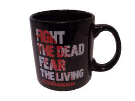 The Walking Dead AMC Promo Coffee Mug Fight The Dead 5&quot; H 4&quot; W Black - £6.97 GBP