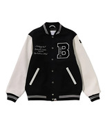  Bape Black Wool And White Genuine Leather Sleeve Varsity Jacket - $150.00 - $230.00
