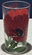 Vtg 1950&#39;s Boscul Peanut Butter Jar 5&quot; Water Glass Poppy Large Letters - $14.85