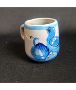 Vintage Blue Bird Tonala Mexican Pottery Coffee Tea Mug Cup Signed Hand ... - $188.64 MXN