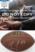 Chris Long Philadelphia Eagles Patriots autographed football Proof Beckett COA - $118.79