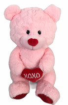 Animal Adventure Valentine Pink 14” Plush Bear Heart Love XOXO - £23.26 GBP