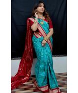 pure silk saree sari wedding party wear sambalpuri silk saree with blous... - $365.85