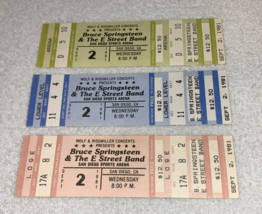 Bruce Springsteen 3 Original 1981 Unused Concert Tickets San Diego California - £114.55 GBP