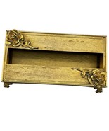 Vintage Hollywood Regency Tissue Box Holder Gold Gilt Neoclassic Vanity ... - £24.32 GBP