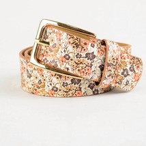 Leto Women&#39;s Boho Chic Floral Vegan Leather Adjustable Belt Size One Size - $41.58