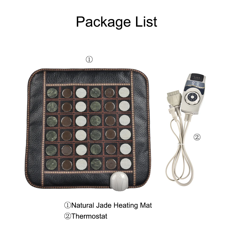 Tourmaline Mat  Jade Mage Acupressure Mat Electric Infrared Heating PU Seat Ther - $152.59