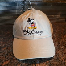Big Cheese Mickey Mouse Vintage Walt Disney World Ball Cap Hat Tan Adjus... - $23.42