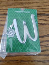 Monogram Initial Large Letter &quot;W&quot; 2020  Silver Christmas Ornament by Ganz New - $29.58