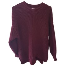 American Eagle Outfitters Burgundy Knit Long Sleeve Sweater - $9.75