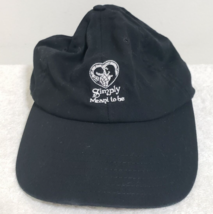 Disney Nightmare Before Christmas Embroidery “Simply Meant to Be” Black Hat Cap - £5.78 GBP