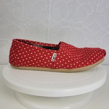 Toms Womens Shoes Size 7.5 Red White Polka Dots Closed Toe Comfy Slip On... - $23.13