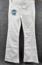 CELLO Womens Jeans Large White Mid Rise Pull On Deluxe Comfort Flare Leg... - $30.46