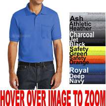 Big Mens Polo Sport Shirt With Pocket Golf Jersey Blended Xl 2X 3X 4X 5X 6X New! - £12.60 GBP+