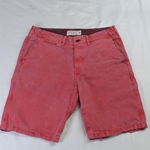 Lucky Brand 32 x 10&quot; Red Flat Front Chino Shorts - £19.92 GBP