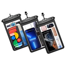 10.5 XL Large Waterproof Phone Pouch : 3 Pack Clear - £38.02 GBP