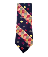 Bugatti Men&#39;s Necktie  Italian Silk Classic Style Geometric Multicolor 57x4 - $15.05