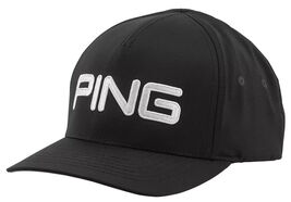 Ping Tour Structured Golf fitted Hat Black Adult Flex Fit Size Small/Medium - $24.99