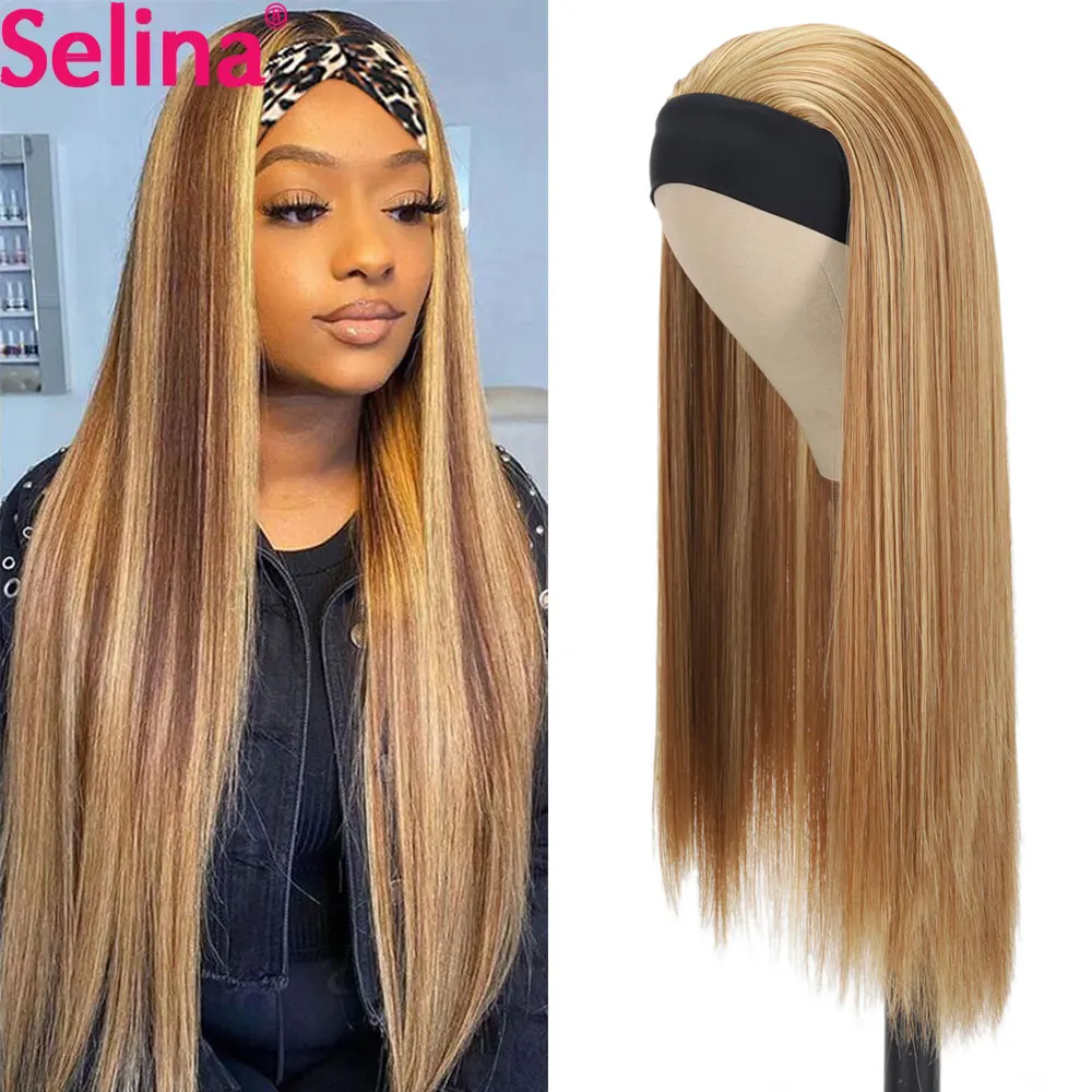 Play Synthetic Headband Wig Highlight Wig P27/33 Mixed Ombre Honey Blonde Straig - £47.40 GBP