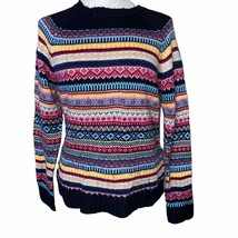 Vintage Sweater Grandpa Grannycore Knit Fair Isle Pullover Crewneck size... - $27.75