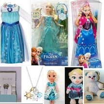 Disney Frozen Musical ELSA,Anna Doll &amp; Elsa Costume 4-6X,Watch &amp; Necklace - £156.50 GBP