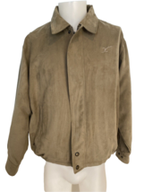 Tehama Clint Jimmy V Monogrammed Men&#39;s Faux Suede Jacket Tan Medium - €28,57 EUR
