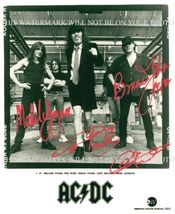 AC/DC Group Band Signed Autograph 8x10 Rp Photo Angus Malcom Young Brian Ac Dc - £15.81 GBP