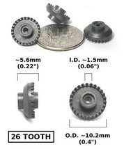 6pc Aurora Afx Mt G+ G-PLUS Slot Car Large 26T Crown Gear Scre-e-echers Size - $6.99