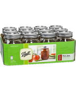 Regular Mouth 16-Ounces Mason Jar with Lids and Bands (12-Units) - $732.43 MXN
