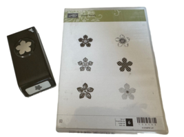 Stampin Up Cling Rubber Stamps Petite Petals Small Punch Bundle Flowers ... - £15.79 GBP