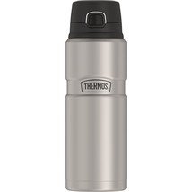 THERMOS Stainless King Vacuum-Insulated Drink Bottle, 24 Ounce, Matte Steel - £35.58 GBP