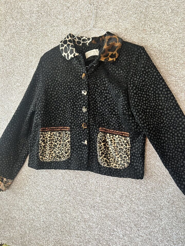 Vintage Taylor G Animal Print Black Jacket Size 1X - $49.99