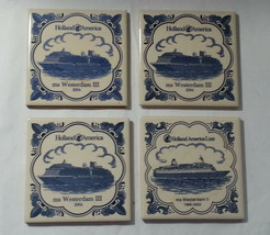 Holland America Westerdam Ships Collection Set of 4 Coasters Porcelain C... - £15.18 GBP