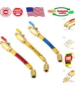 Essential 3-Pc Refrigeration Charging Hoses Set w/ Ball Valve for HVAC S... - $812.19 MXN