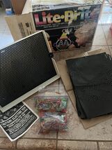 Vtg 1986 Milton Bradley Lite Brite Toy Original Box Papers &amp; Pegs Tested... - $104.53 CAD