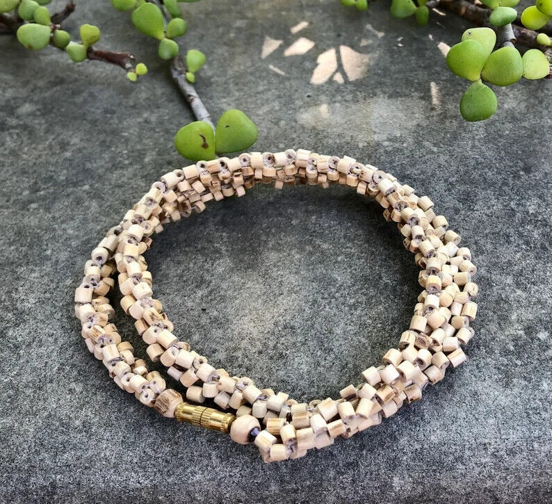 18 pollici TULSI TULASI VAISHNAV ISKCON Mala Kanthi puro yoga preghiera... - $16.76