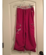 Skechers Girls Pink Athletic Cargo Track Pants  Pockets Size Medium - £28.88 GBP
