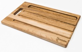 Large 16 x 10 x 3/4 In Canadian Maple Rectangular Grooved Bread Cutting Board - £36.07 GBP