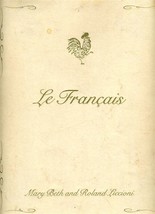 Le Francais Menu signed La Cuisine de Roland Liccioni Wheeling Illinois 1990&#39;s - £195.00 GBP