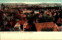 Postcard-Panoramic View of Auburn &amp; Lewiston from Auburn Heights, ME-bk40 - £3.48 GBP