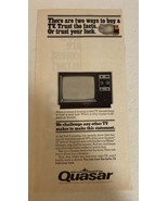 1980s Quasar Microwave Vintage Print Ad pa9 - £7.04 GBP