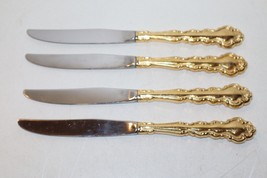 Vintage Oneida Community Beethoven Gold Electroplated Flatware - 4 Knives (A) - £14.31 GBP