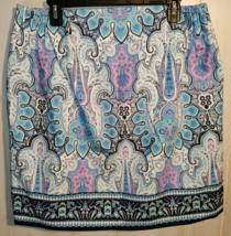 Nwt Womens $79 Talbots Pretty Novelty Print Lined Skirt Size 14WP - No Slits! - £26.12 GBP