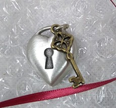 Key to My Heart Pendant or Basket Tie On Longaberger - £8.70 GBP